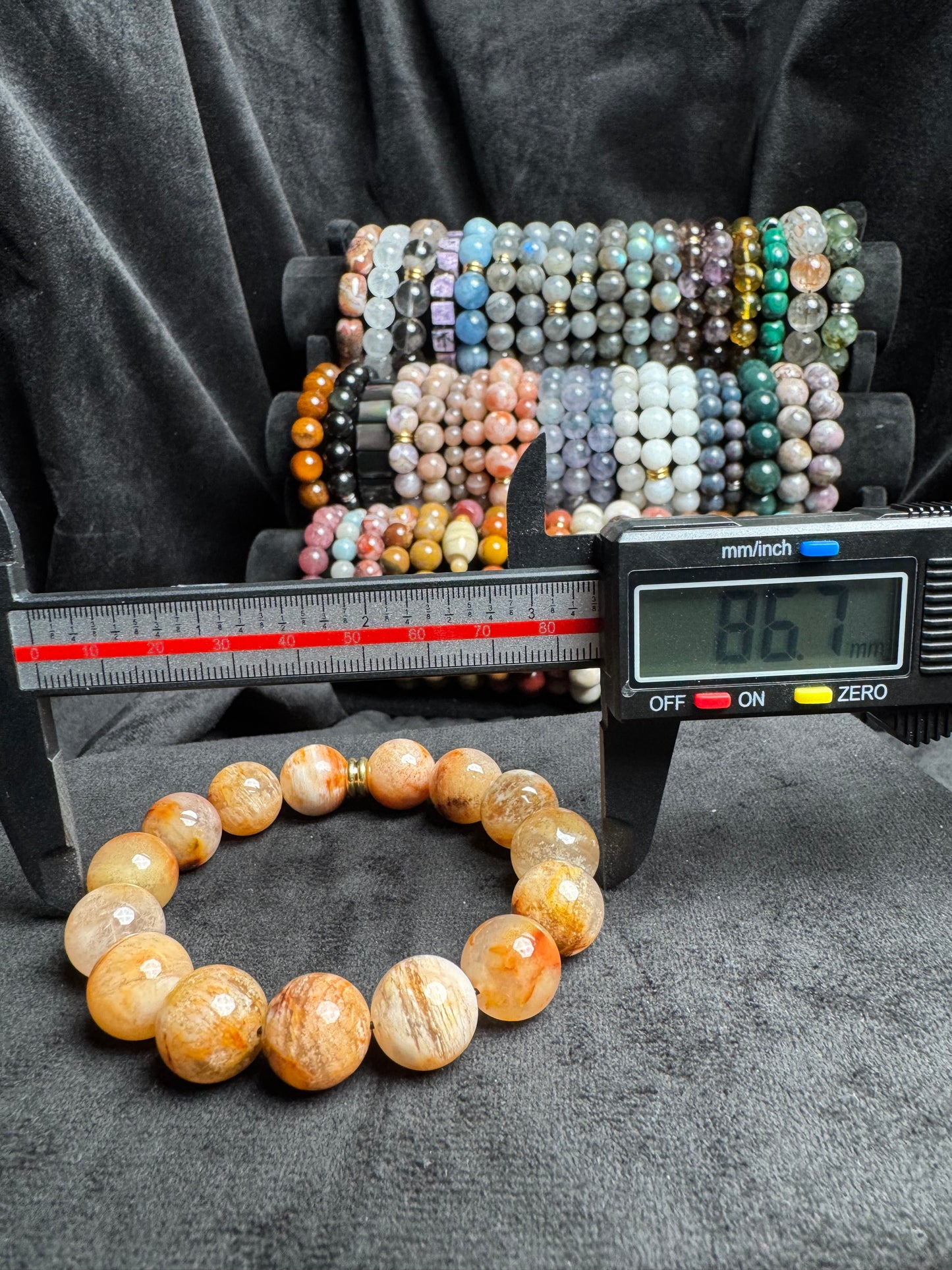 Amphibole in Quartz Bracelet