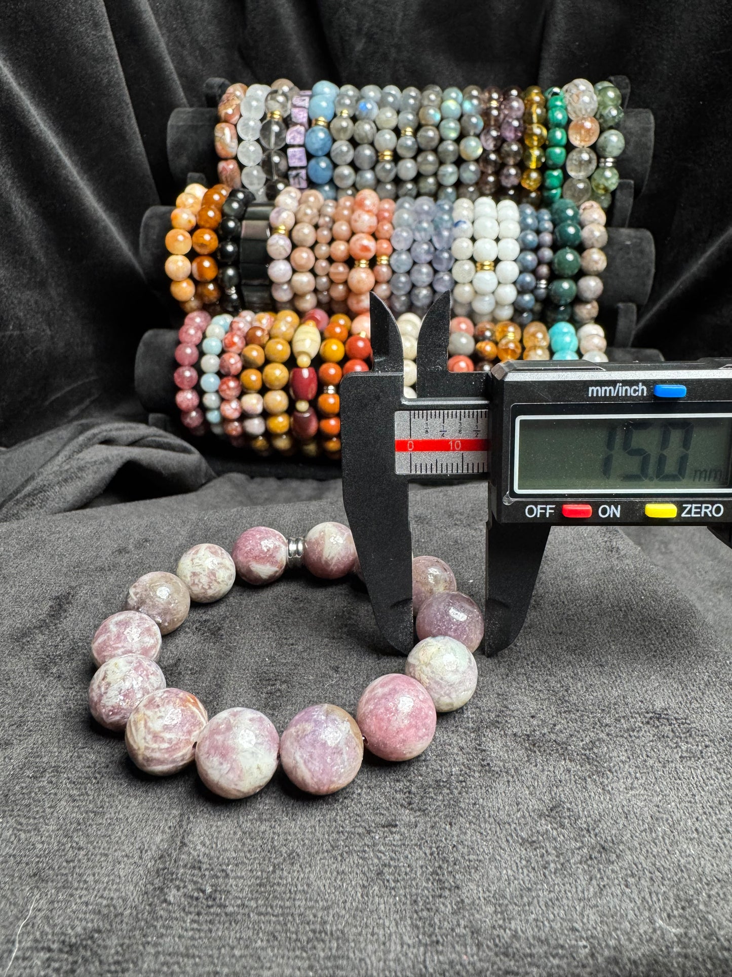 Pink Tourmaline in Quartz Bracelet