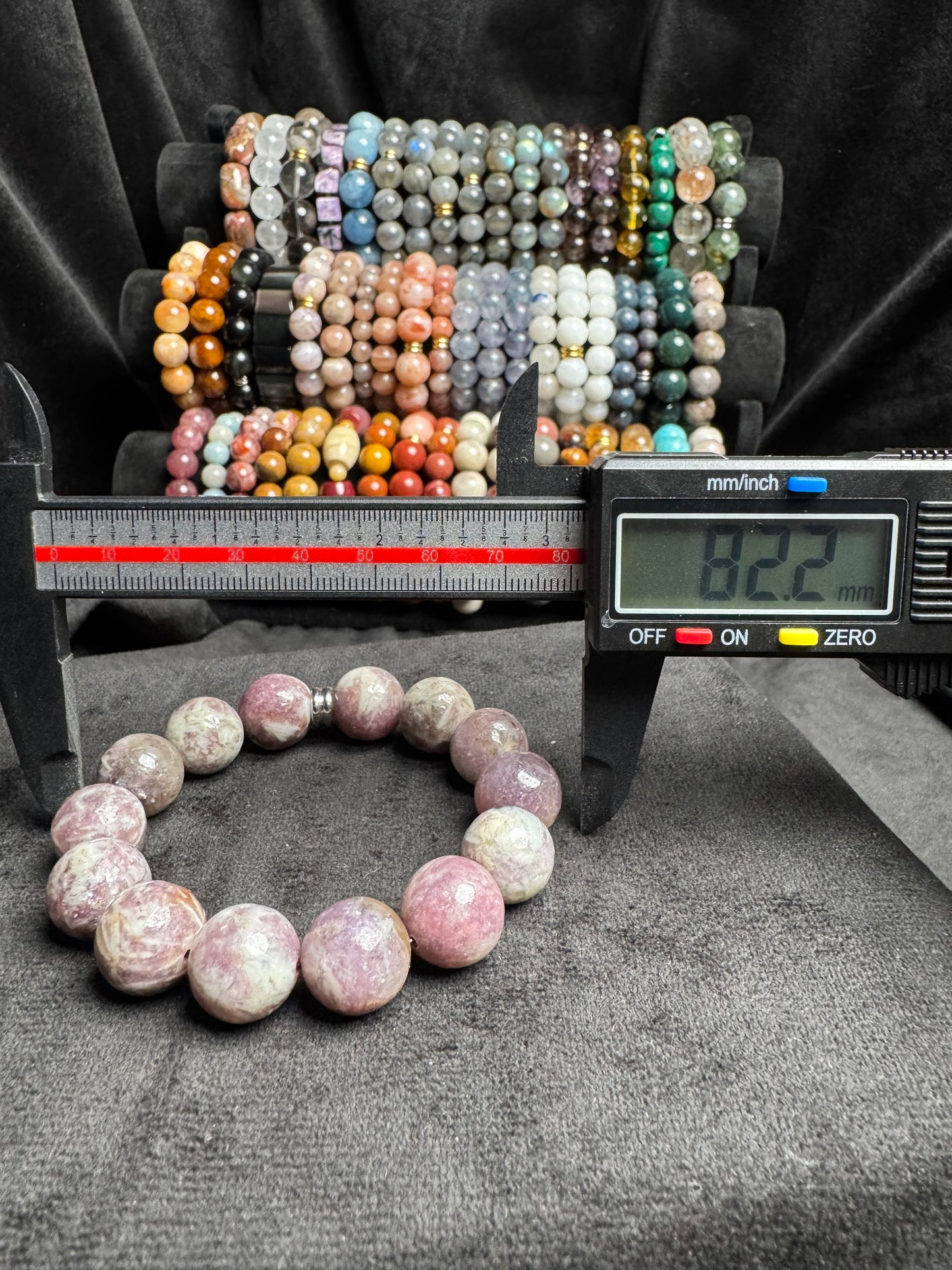 Pink Tourmaline in Quartz Bracelet