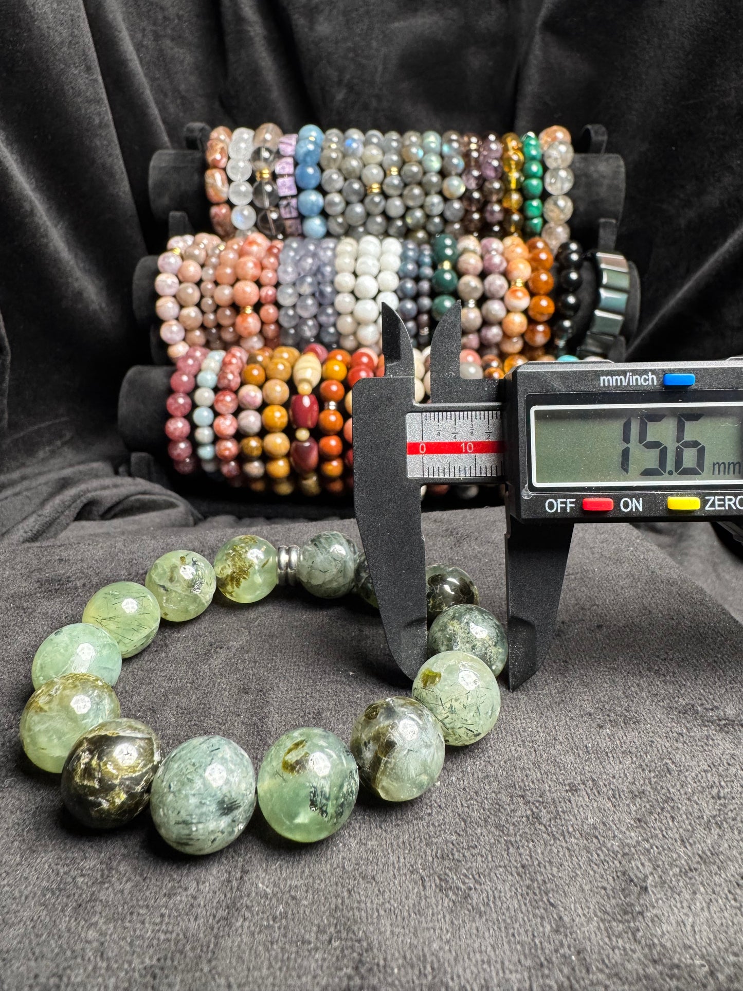 Prehnite with Epidote Bracelet