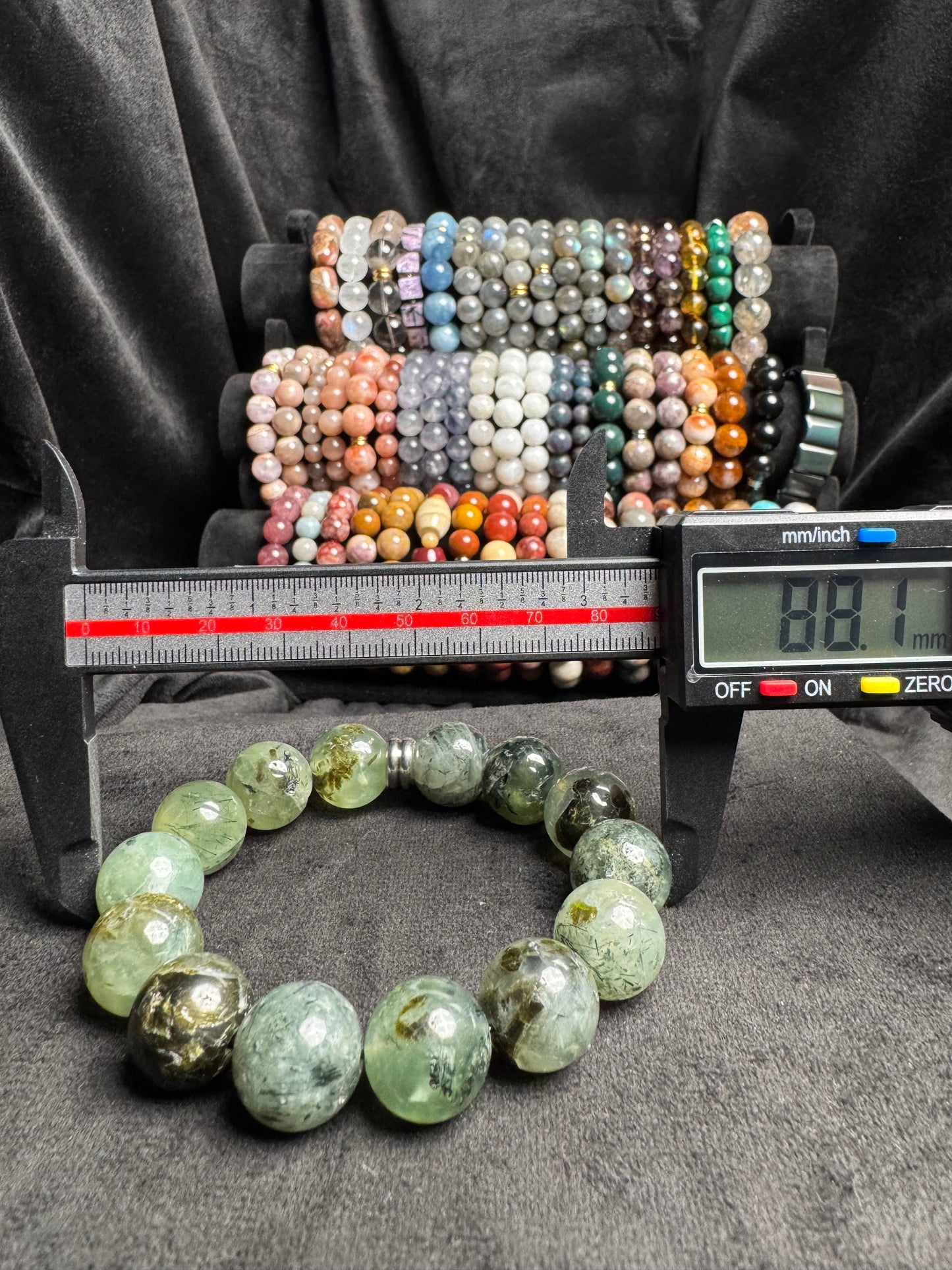 Prehnite with Epidote Bracelet