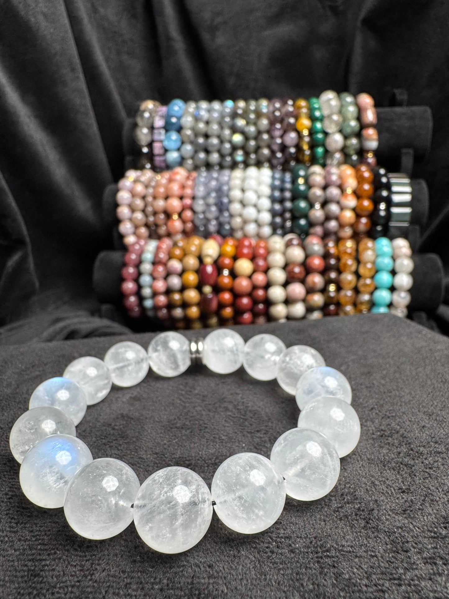 Beaded High Quality Moonstone Bracelet
