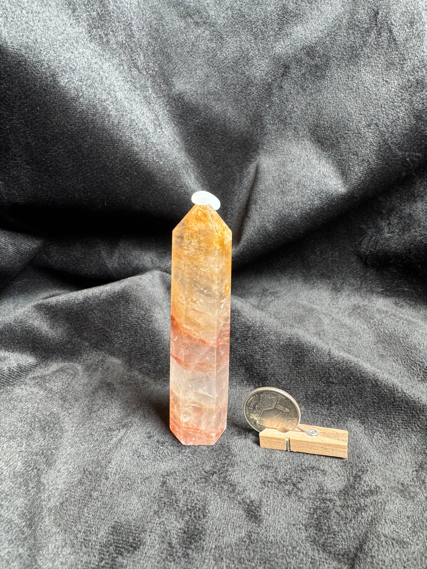 Fire Quartz and Golden Healer Quartz Tower