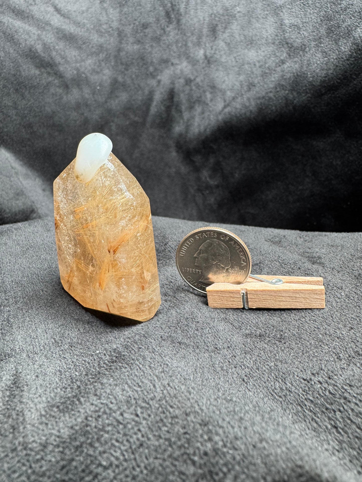 Gold Rutile Quartz Tower