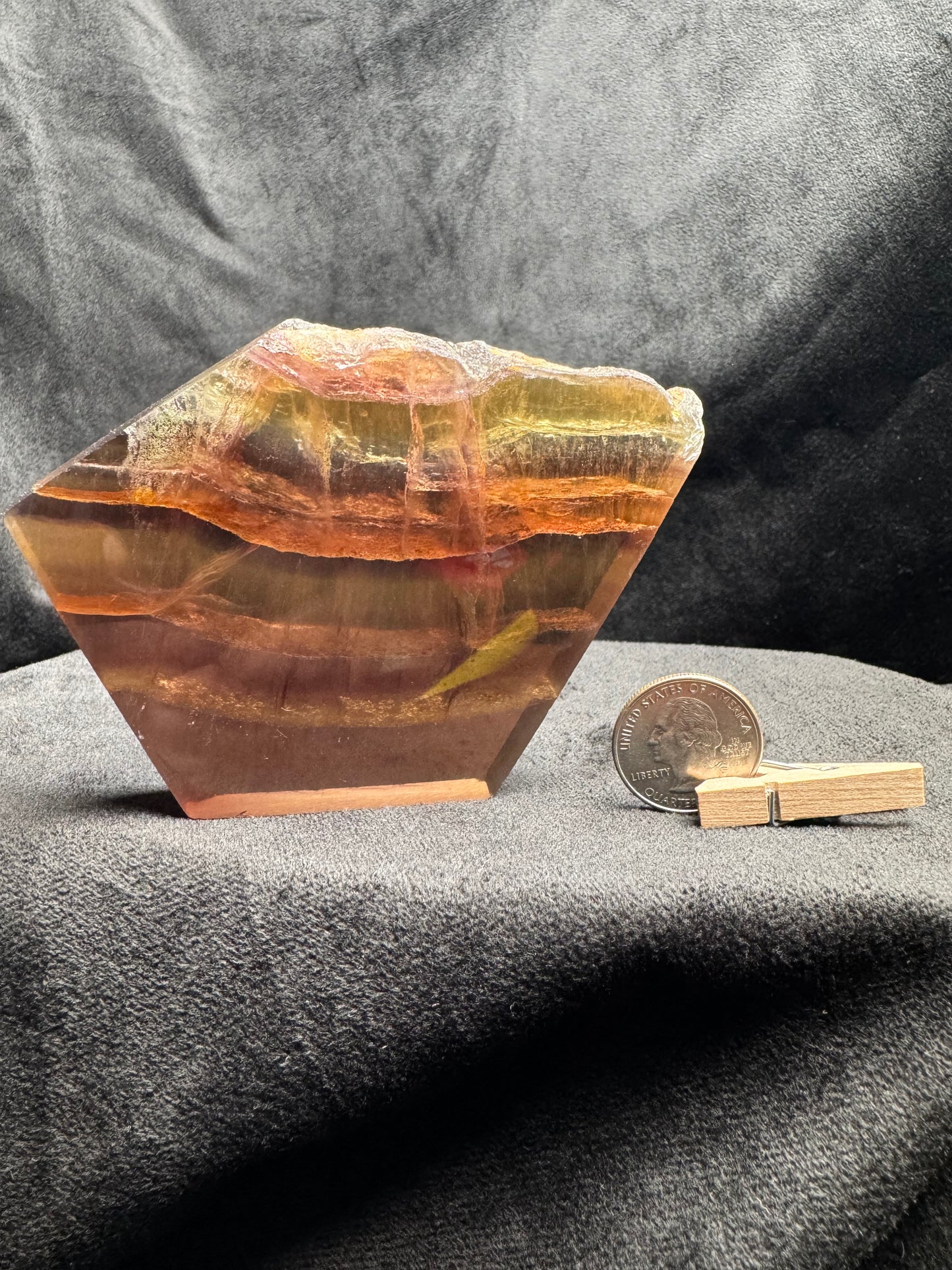 Rainbow Fluorite Slab