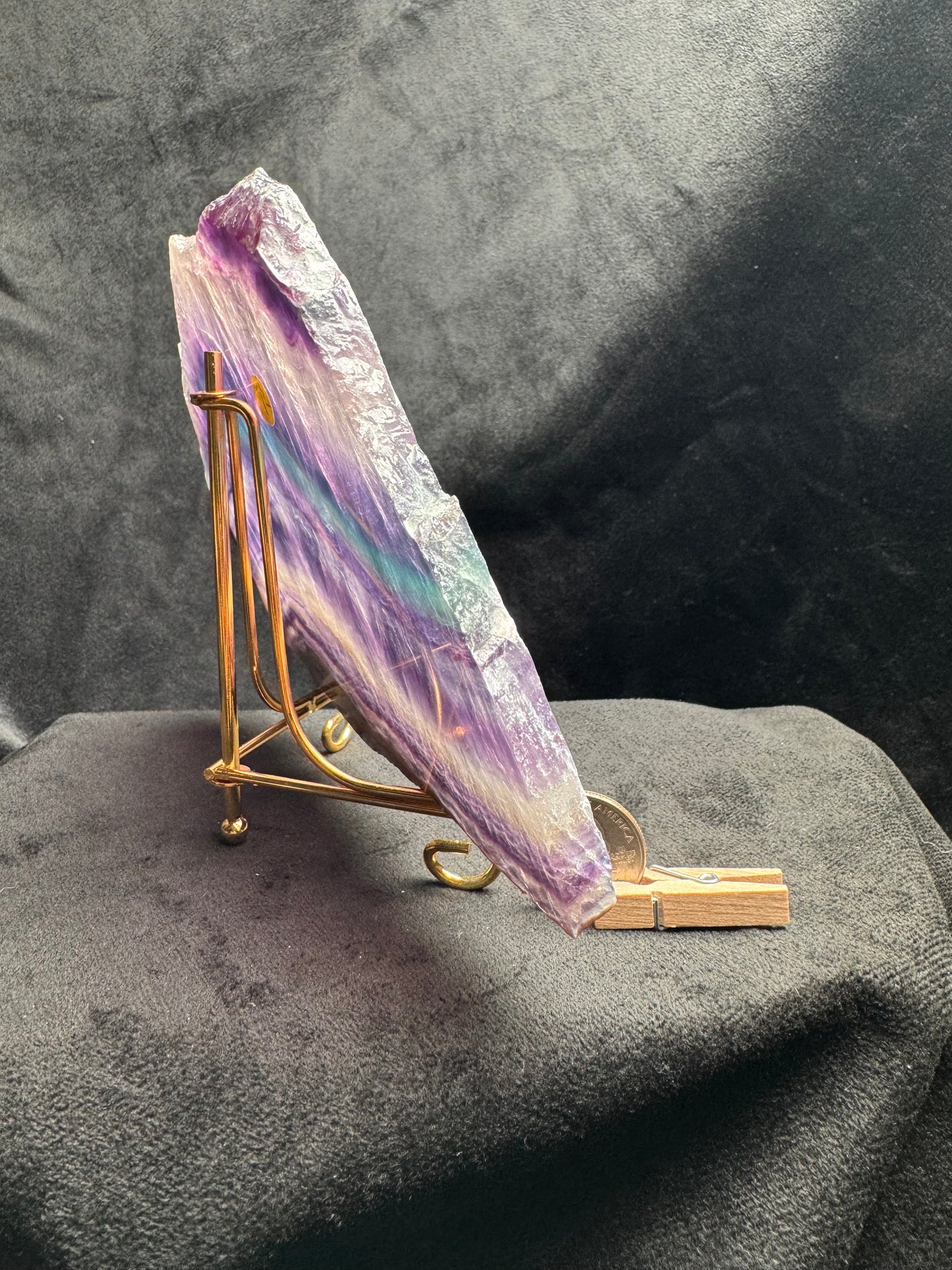 Rainbow Fluorite Slab