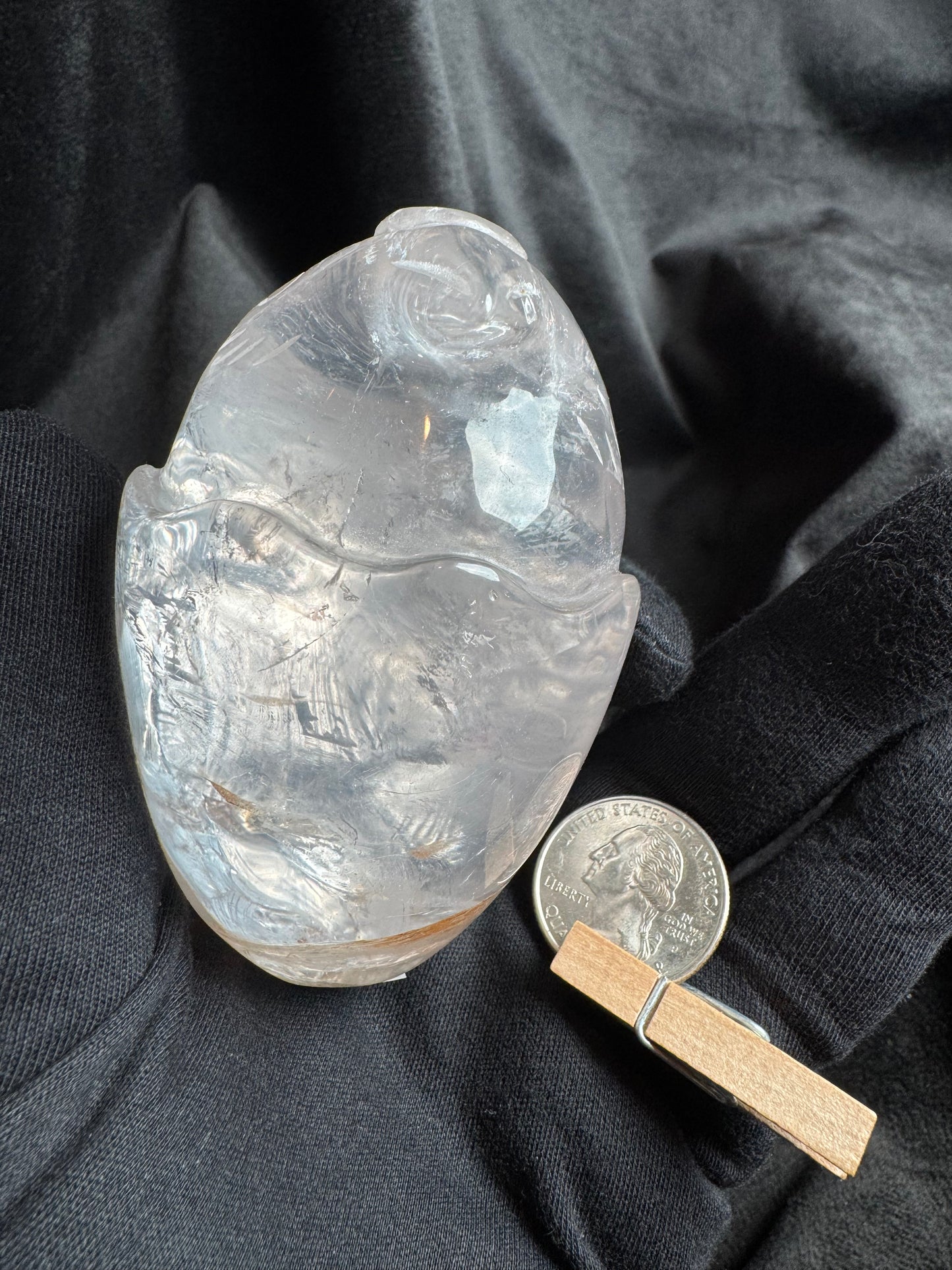 High Quality Rose Quartz Bird in Egg Carving