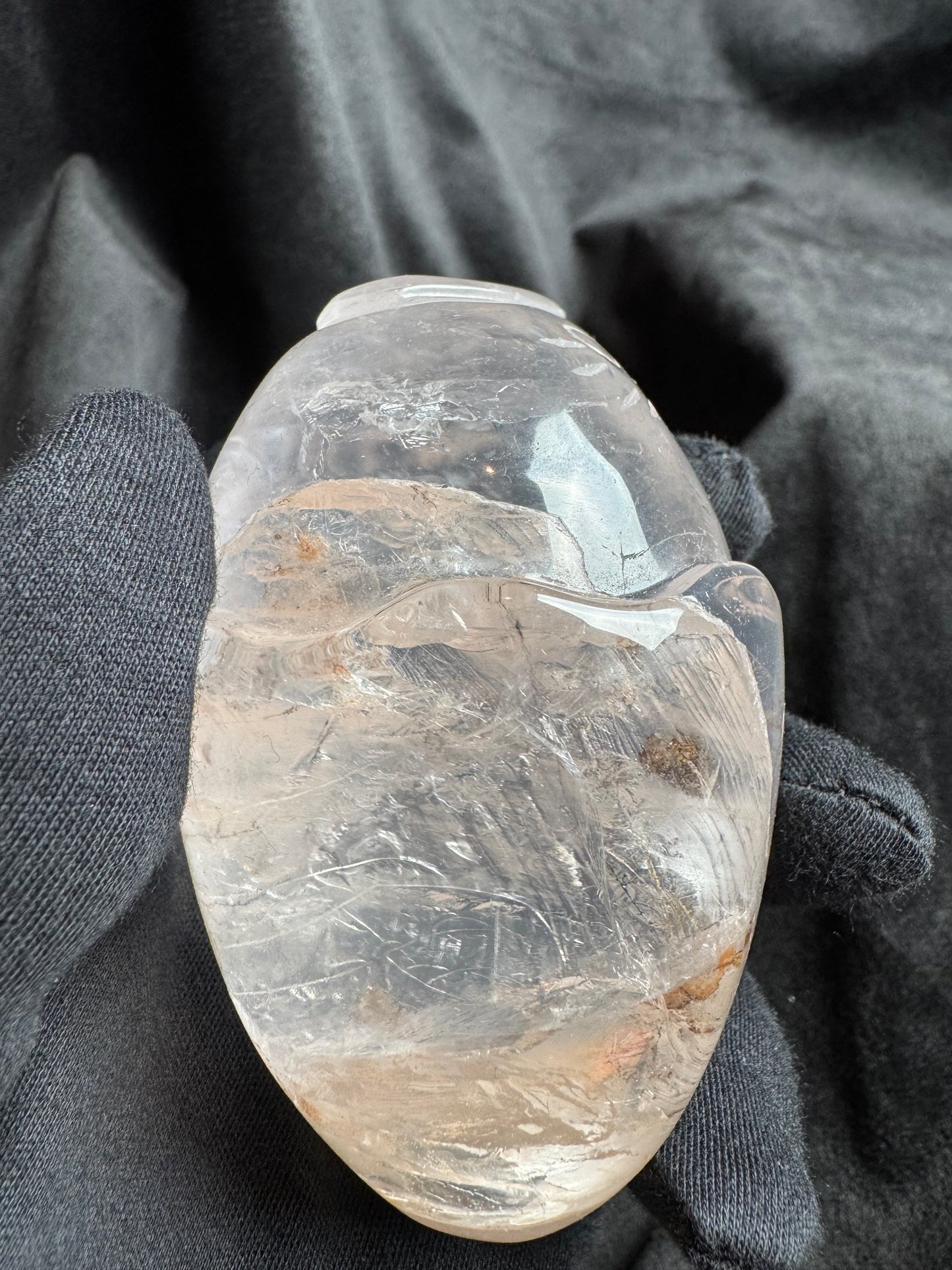 High Quality Rose Quartz Bird in Egg Carving