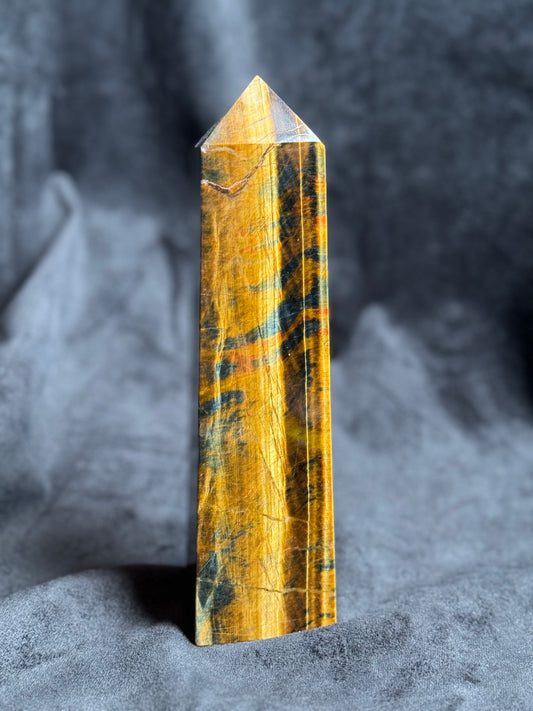 Large Tigers Eye Obelisk