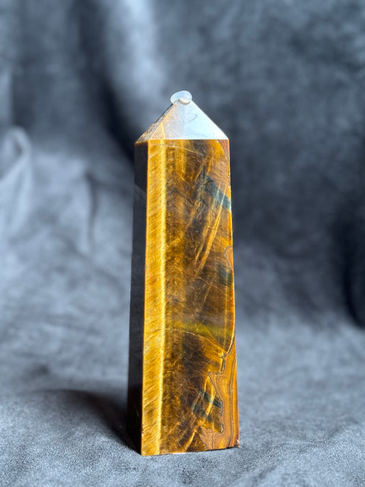 Large Tigers Eye Obelisk
