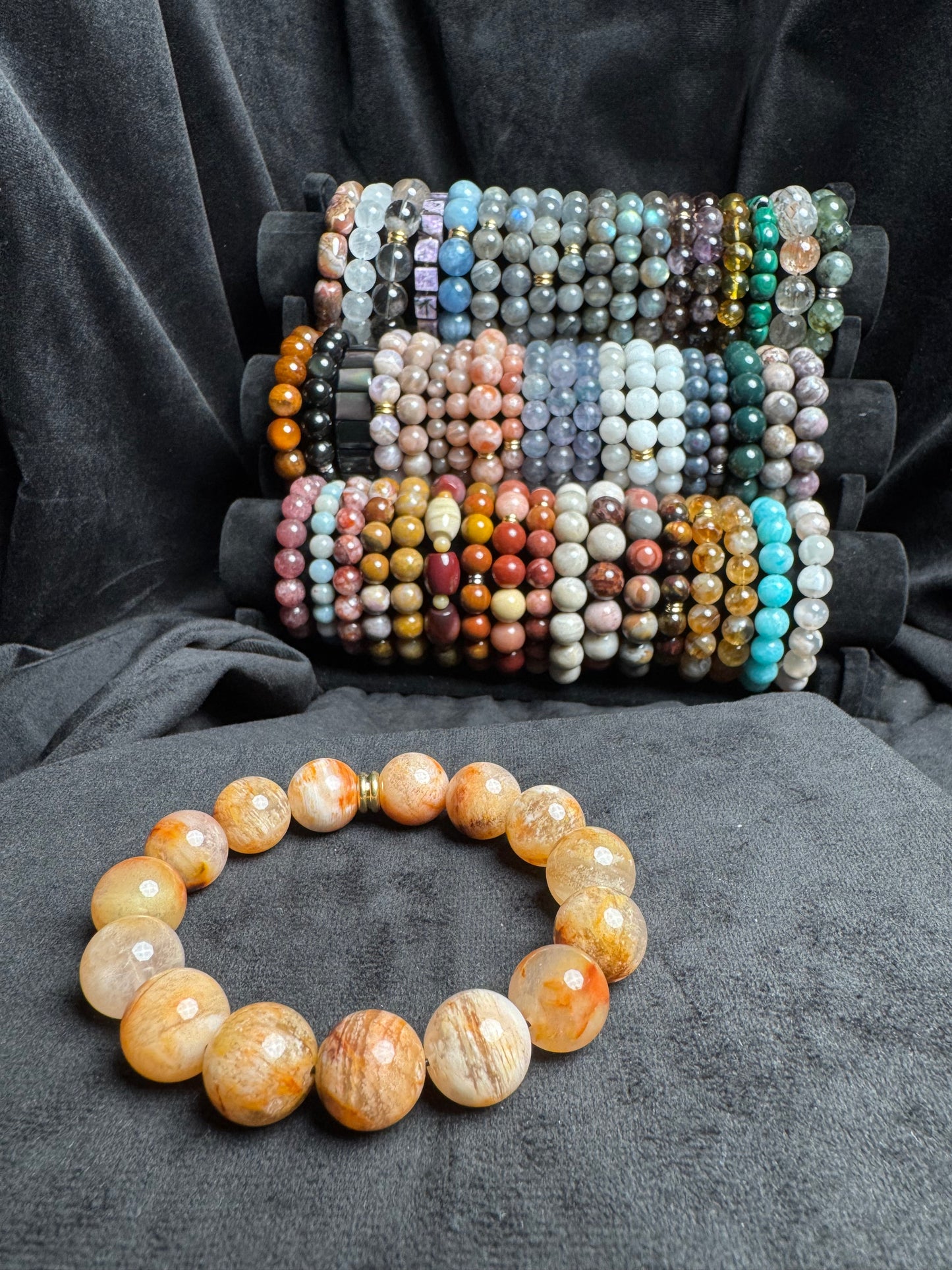 Amphibole in Quartz Bracelet