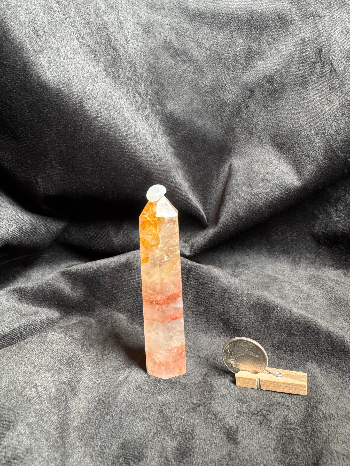 Fire Quartz and Golden Healer Quartz Tower