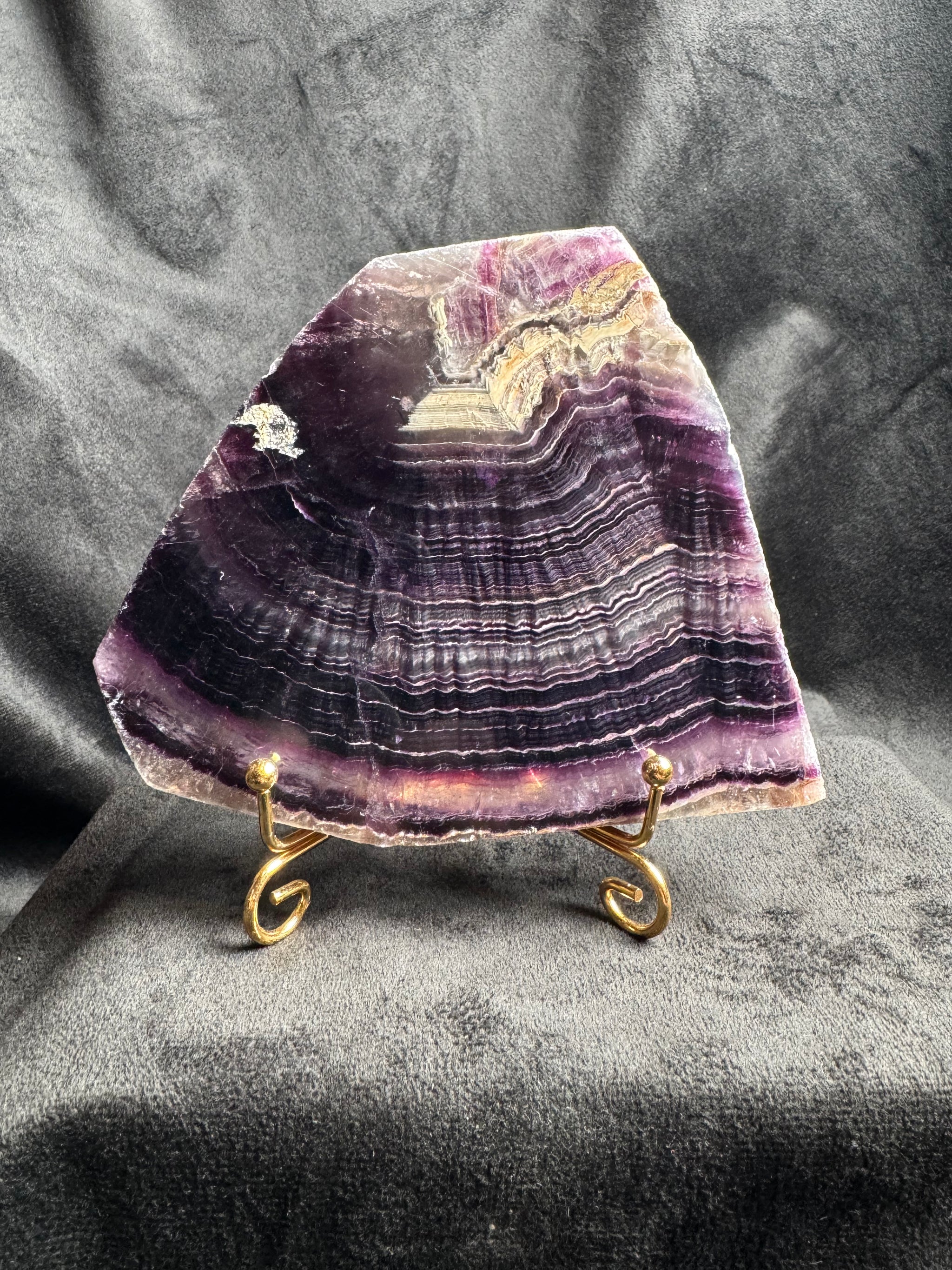 Deep Purple Fluorite Slab