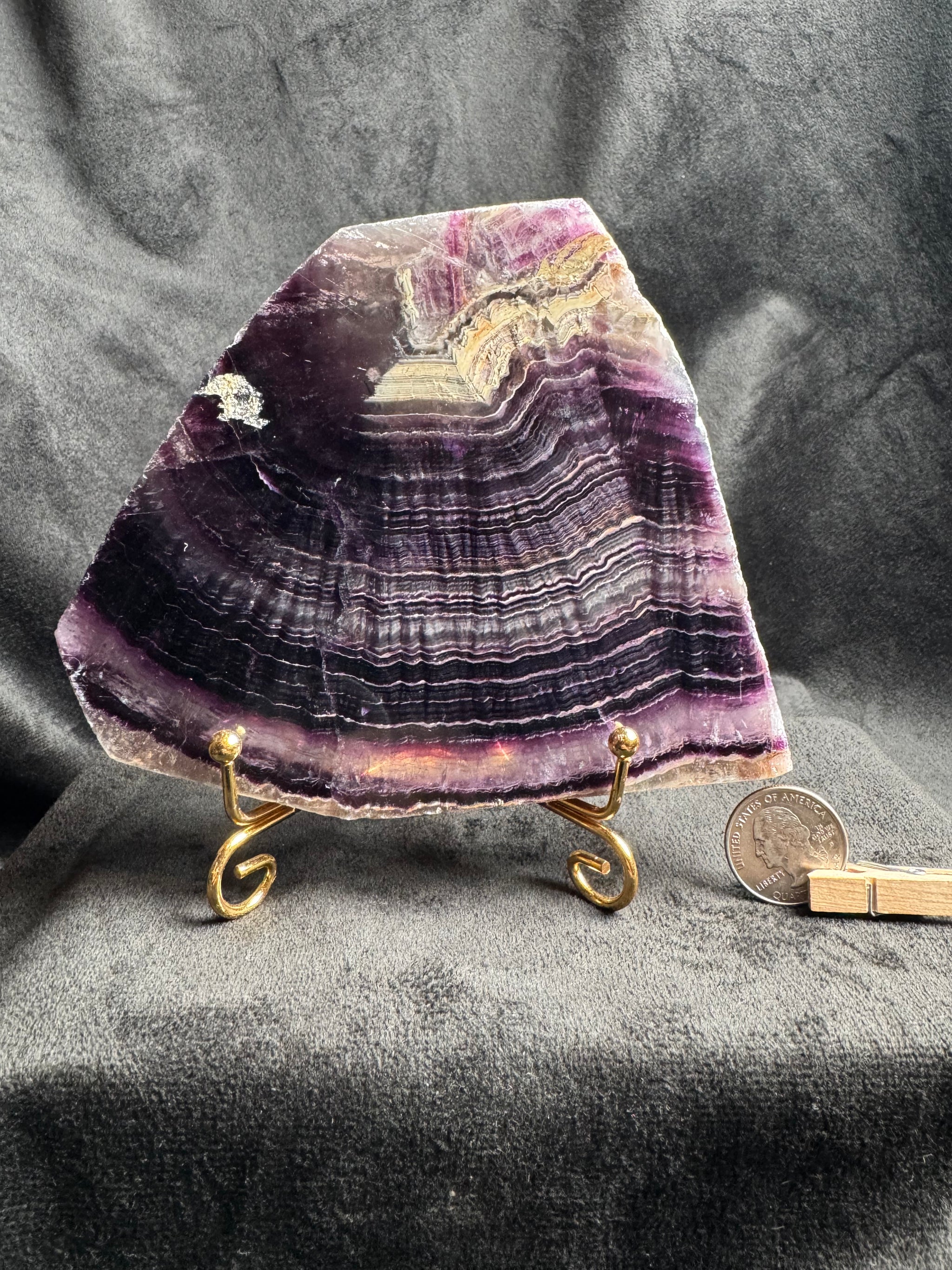 Deep Purple Fluorite Slab