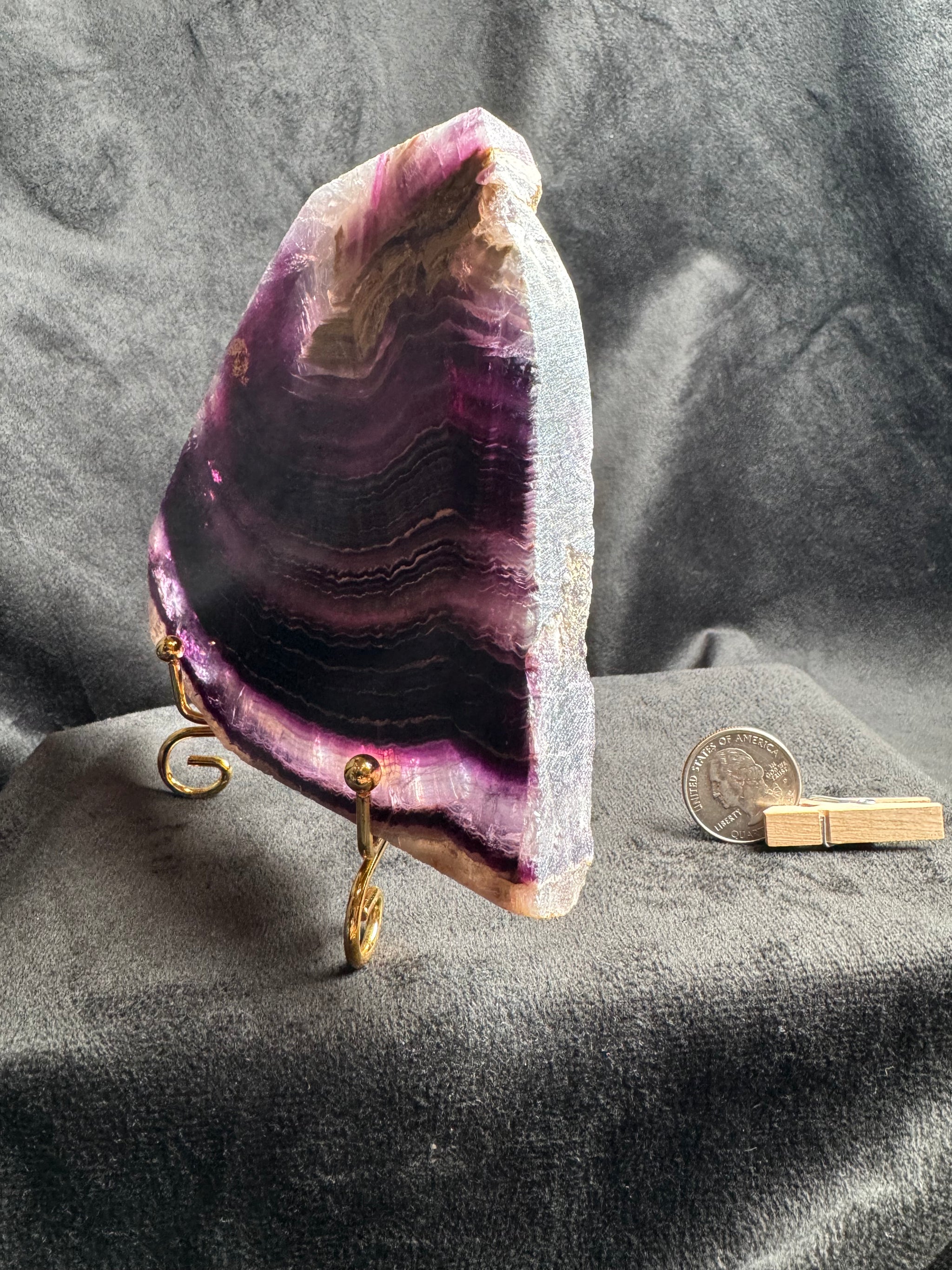 Deep Purple Fluorite Slab