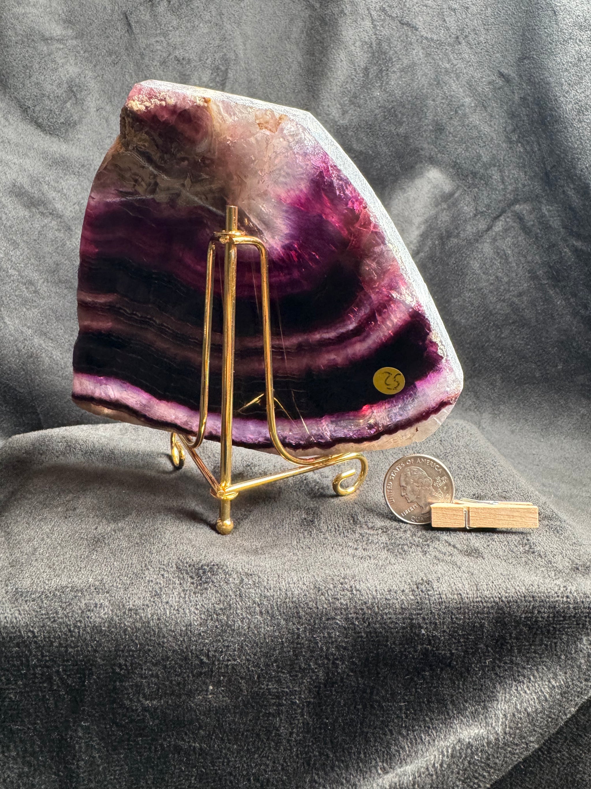 Deep Purple Fluorite Slab