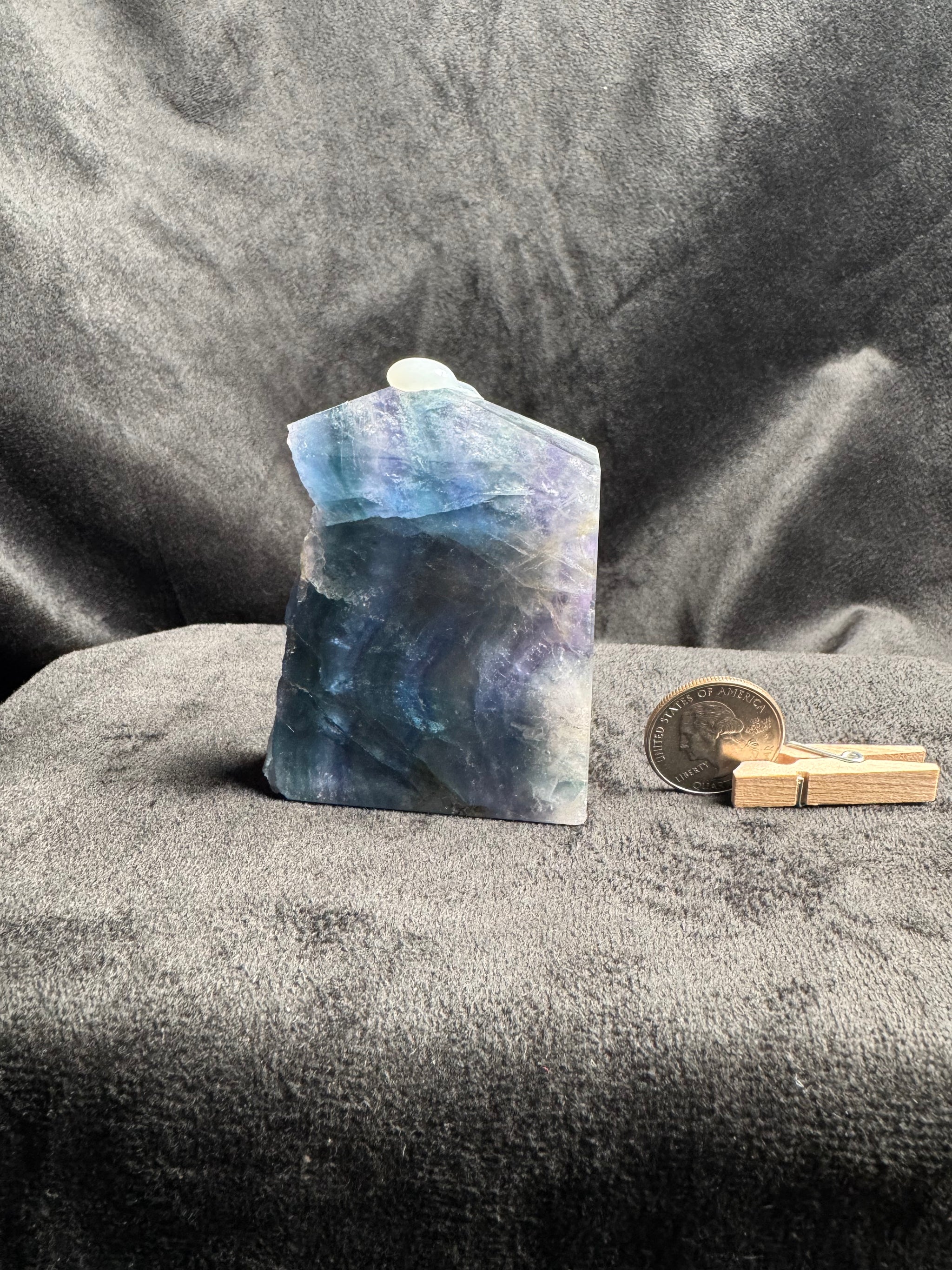 Blue and Green Banded Fluorite (Red UV Reaction)