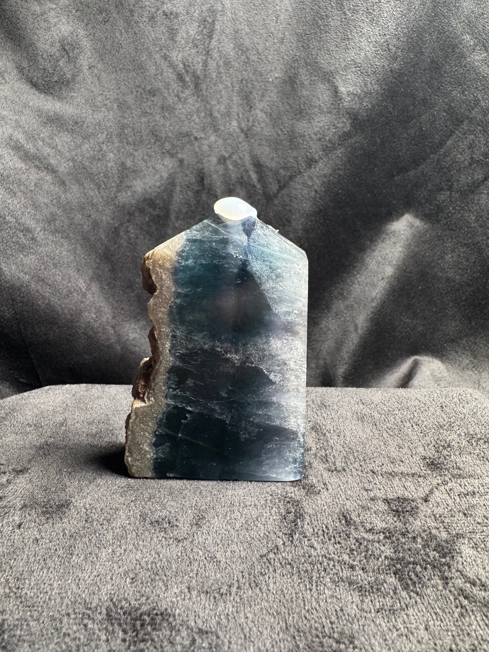 Blue and Green Banded Fluorite (Red UV Reaction)