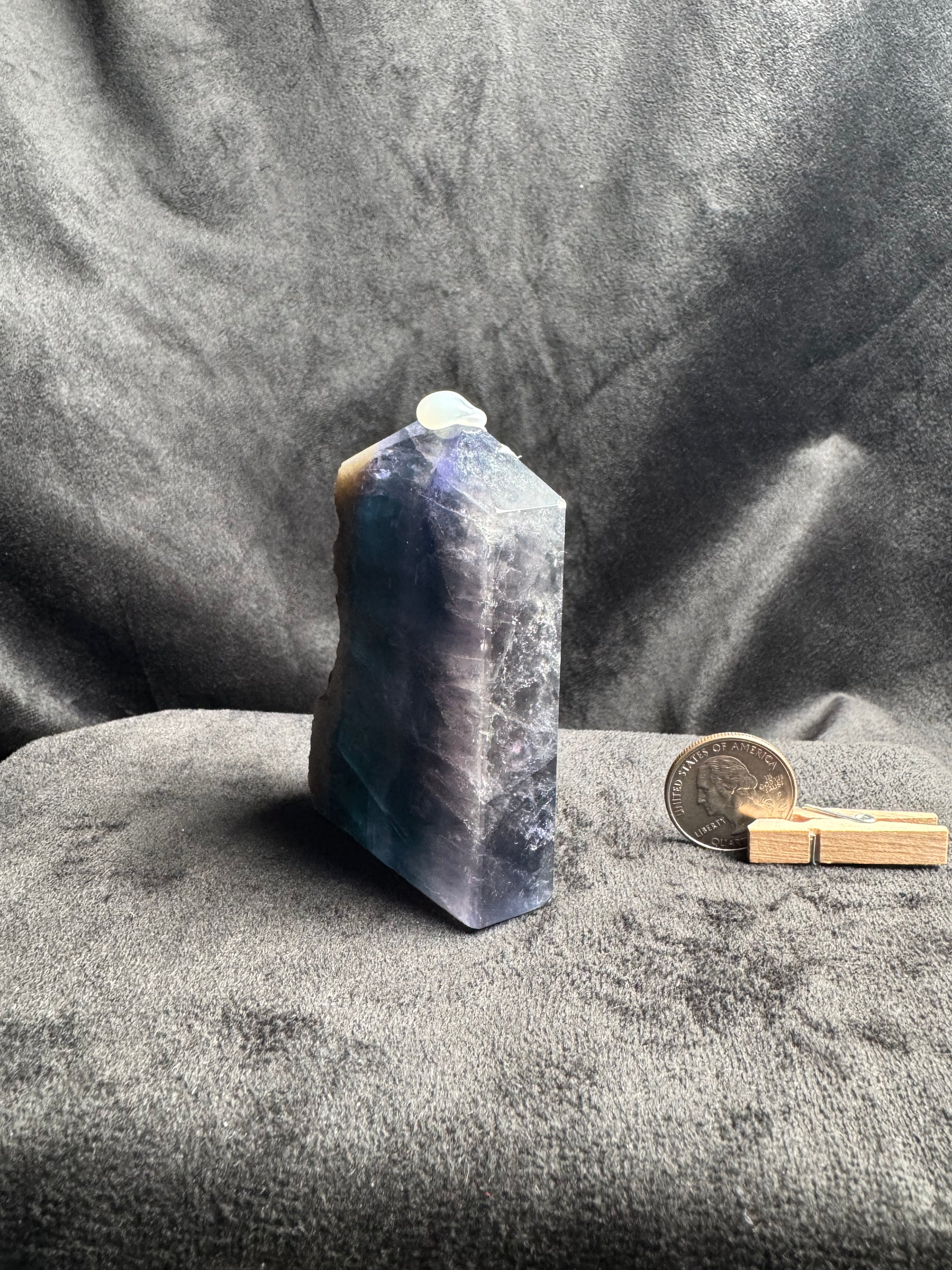 Blue and Green Banded Fluorite (Red UV Reaction)