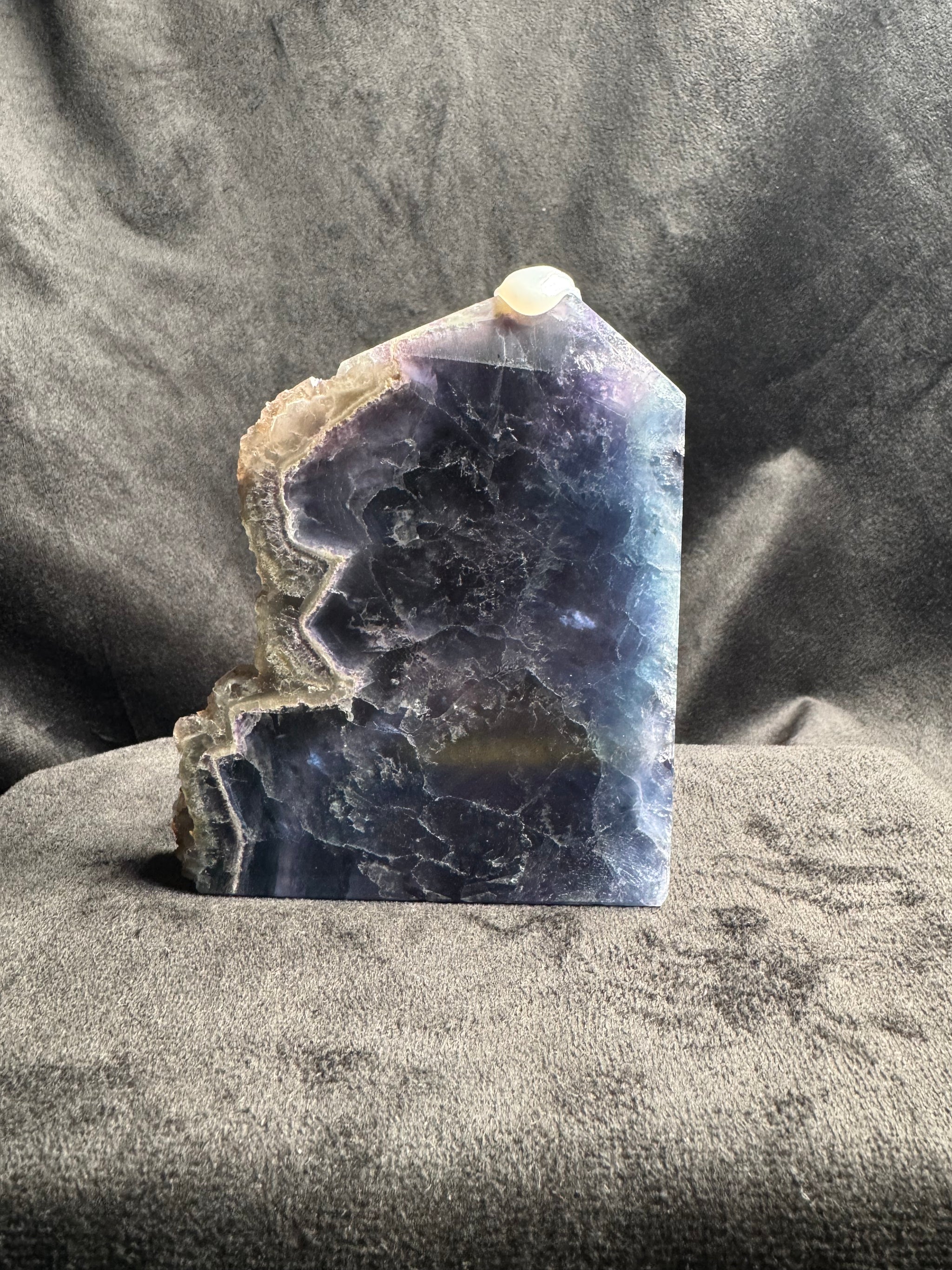 Blue and Green Banded Fluorite (Red UV Reaction)