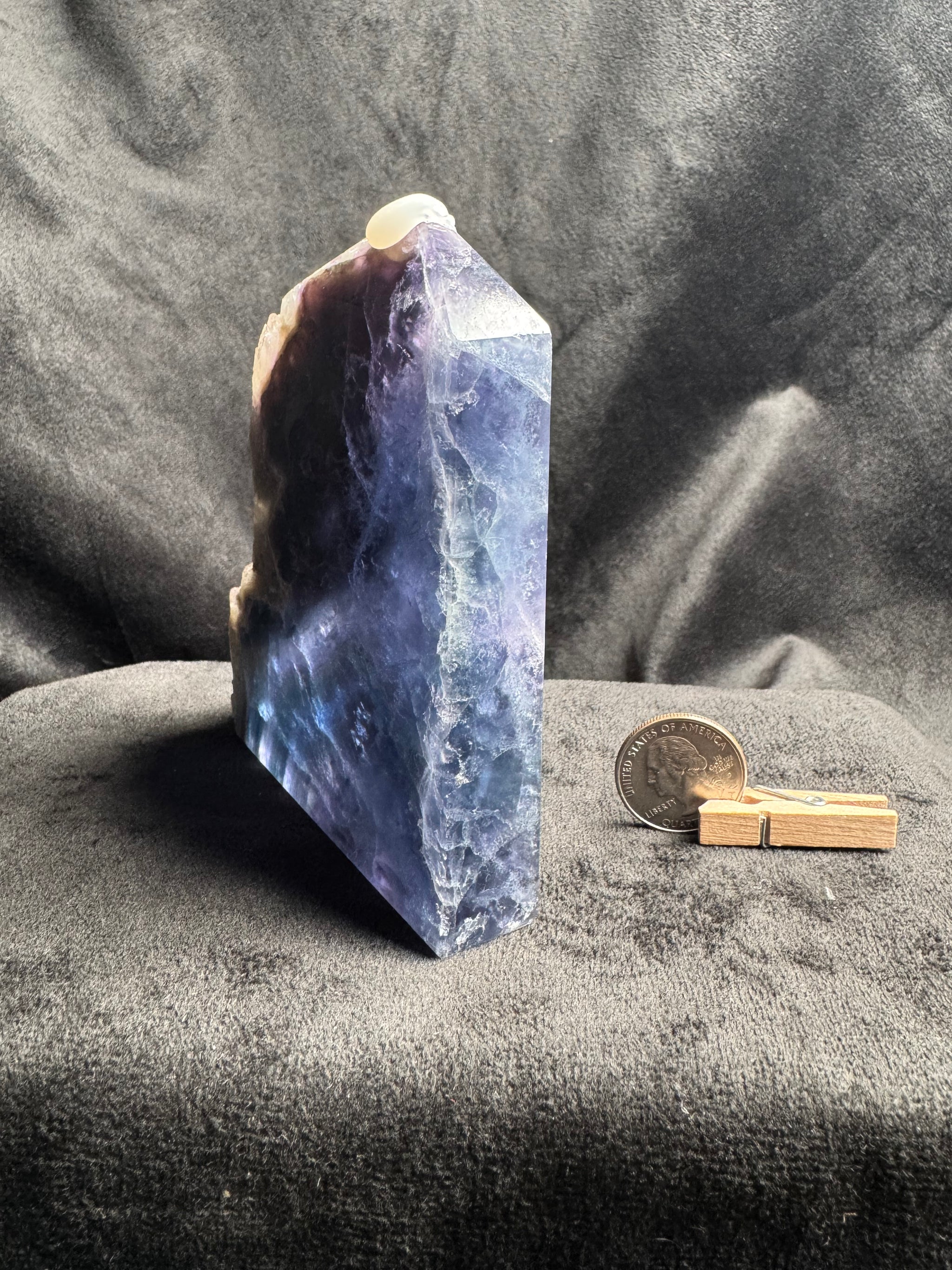 Blue and Green Banded Fluorite (Red UV Reaction)