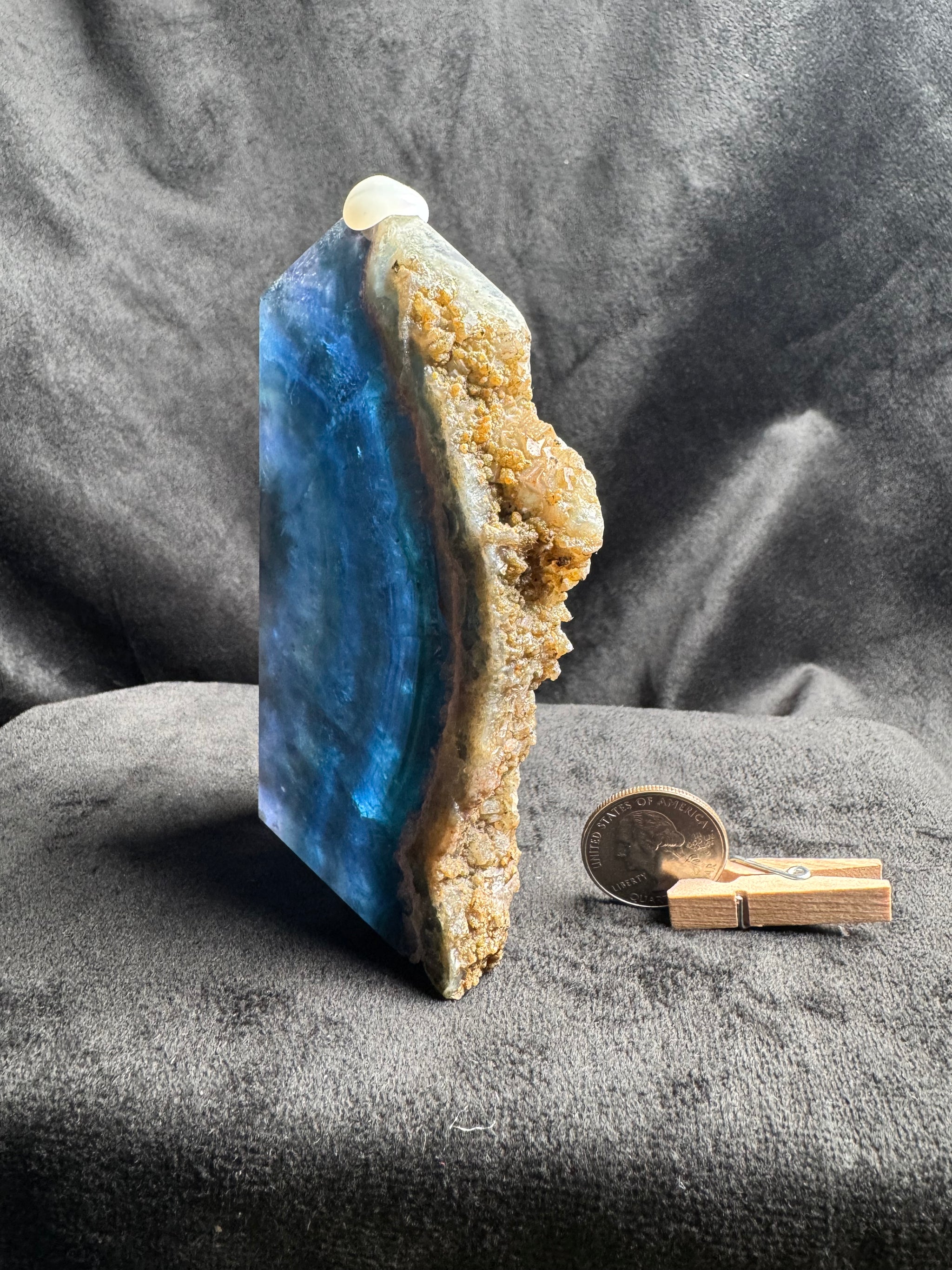 Blue and Green Banded Fluorite (Red UV Reaction)