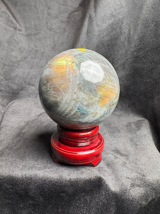 Orange Flash Labradorite Sphere